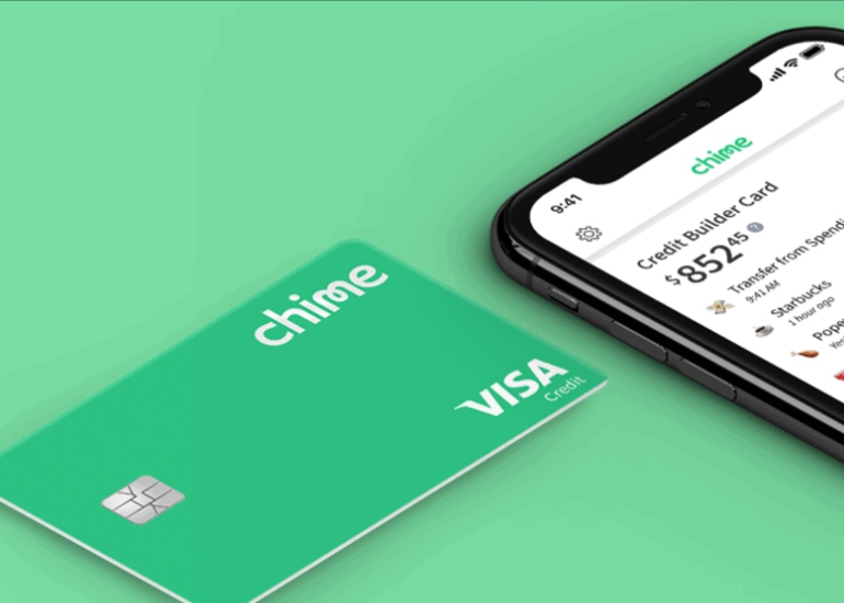 Metal chime credit builder card