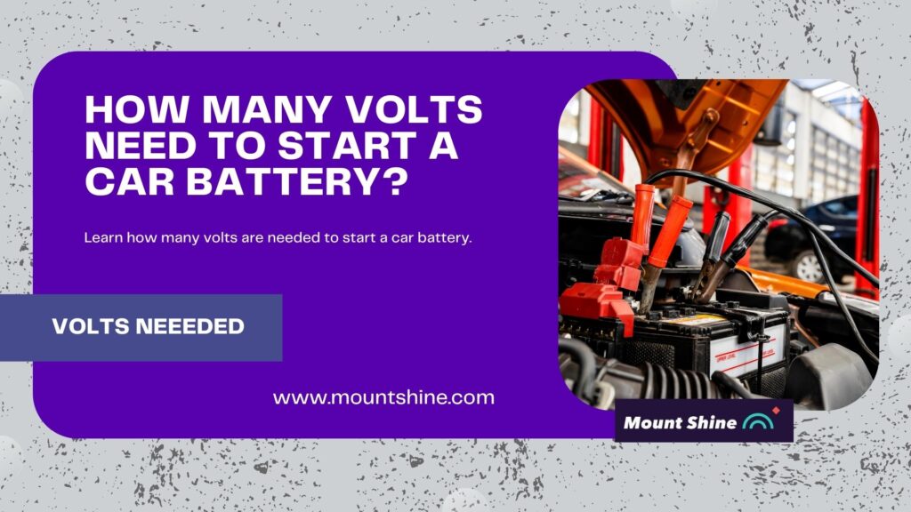How Many Volts Is A Car Battery Needed to Start a Car