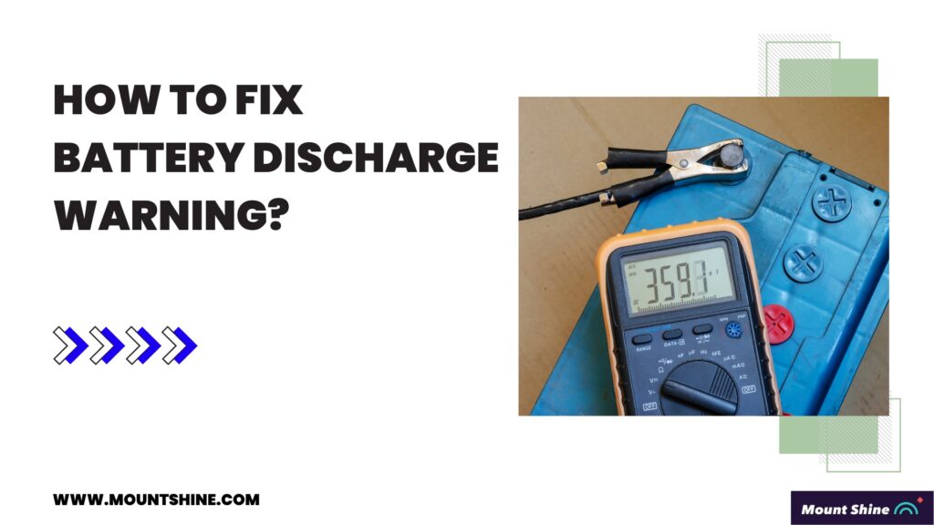 How To Fix Battery Discharge Warning - Solved